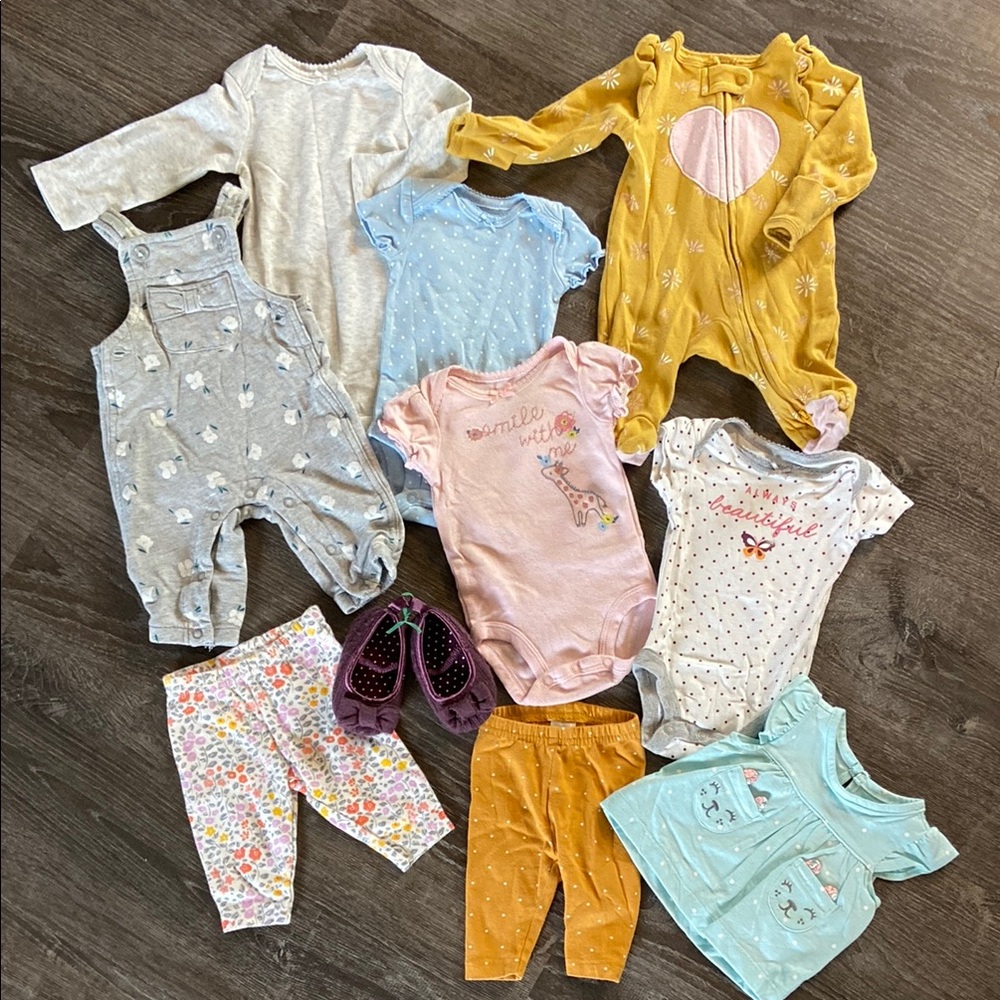 Baby Girl Newborn Clothing 10 piece Lot